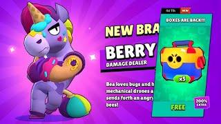 FINALLY NEW BRAWLER BERRY  MEGA BOXES OPENING  - BRAWL STARS