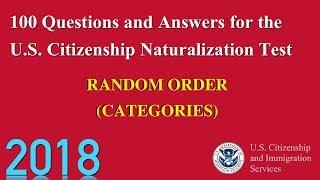 2018 EDITION - 100 CIVICS AND HISTORY LESSONS FOR U.S. CITIZENSHIP TEST