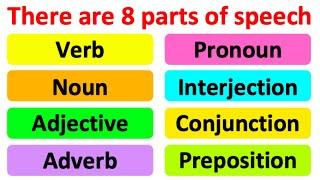 PARTS OF SPEECH   English Grammar  Learn with examples