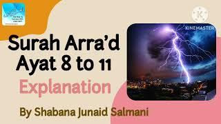 Sarah Arrad 8 to 11 Tilawat  Translation & Explanation by Shabana J Salmani