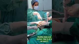Caesarean delivery of a healthy baby #baby #babydelivery #doctor