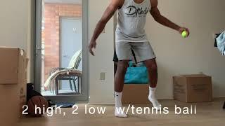 At-Home Small Space Ball Handling Overload Complex Drills #stayathome #ballhandling #tennisball