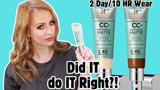 TESTING NEW IT COSMETICS NATURAL MATTE CC CREAM  2 Day 10 HR Wear  Steffs Beauty Stash