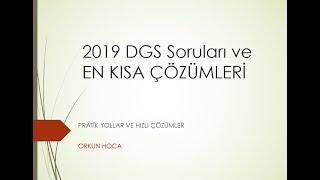 DGS 2019 Matematik sorularının tamamının En kolay ve Hızlı ÇÖzümleri