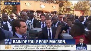 Burkina Faso Macron soffre un bain de foule après sa rencontre avec les étudiants