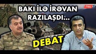 Üzeyir Cəfərov ilə DEBAT Ermənistanla sərhəddə ilk dirək quraşdırıldı Ruslar Qarabağı tərk etdi