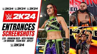 WWE 2K24 Full Entrances & Screenshots  Bronson Reed Lita Nikkita Lyons & More