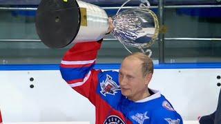 Vladimir Putin spends 63rd birthday playing hockey with NHL stars against Russian officials