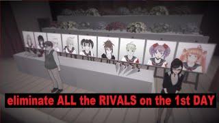 ELIMINATE ALL THE RIVALS ON THE 1ST DAY -FULL- Razzbowski Challenge  Yandere Simulator