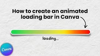 How to Create an Animated Progress Bar in Canva  Animated Loading Bar for Quizes Quick & EASY