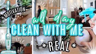 ALL DAY CLEAN WITH ME  *REAL* CLEANING MOTIVATION 2021  SPRING CLEANING ROUTINE