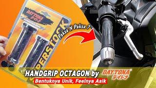 Pasang handgrip yang lagi viral. Handgrip daytona octagon motif kotak2 apakah nyaman?