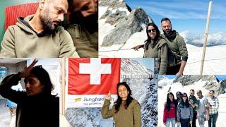 Highest railway station in Europe.Jungfraujoch Switzerland. Himanshu n girls ki halat  kharab 