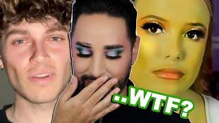 What Are They Doing To Their Faces??  PRO MUA Reacts to makeup videos