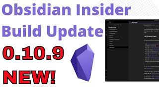 Obsidian Insider Build 0.10.9  Shiny New Things