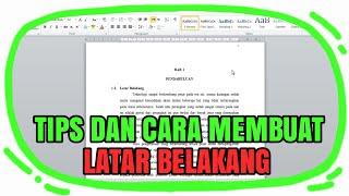 CARA DAN TIPS MEMBUAT LATAR BELAKANG MASALAH SKRIPSI