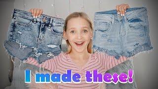 DIY Distressed Jean Shorts Boredom Busters with Lilly K 