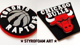 How to make Toronto Raptors Chicago Bulls logo  토론토 랩터스시카고 불스 로고 만드는법 -Foam Art-