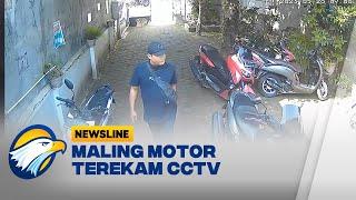 Viral  Tindakan Pencurian Sepeda Motor Terekam CCTV