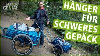 Rucksack im Wanderwagen Ziehen statt Schleppen  Einfach Genial  MDR