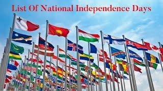 List Of National Independence Days  Worlds Countries  Independence Days