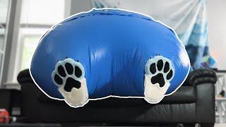 Inflating a New PVC Blueberry Suit