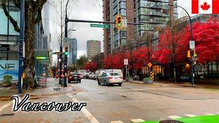 Vancouver Autumn Walk - Yaletown to Davie Village - 【4K 60fps】