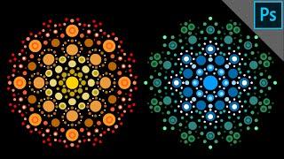 Create a dot mandala its super easy  PHOTOSHOP TUTORIAL