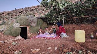 Documentary about Making a canopy by a nomadic woman with three small children  Part 2