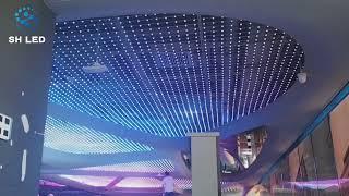 Shanghai headquarters Office indoor ceiling flexible led mesh lighting