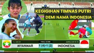 FULL PERJUANGAN DRAMATIS  Indonesia Putri vs Myanmar 1-1 2-4 Piala AFF Putri 2023