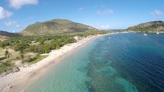 Drone Action  Cockleshell Beach in St Kitts HD 1080p