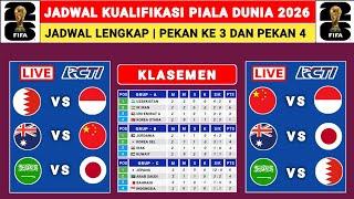 Jadwal Lengkap Kualifikasi Piala Dunia 2026 - Indonesia vs Bahrain - China vs Indonesia -