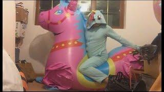 Inflatable Pony Deflation Ride + Valve Play