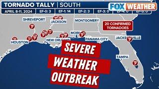 Severe Weather Outbreak Produced 20 Tornadoes From Texas To Florida