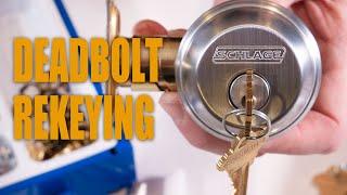 Schlage DEADBOLT Rekeying How-To - Schlage ENCODE Sense Connect and Mechanical