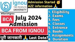 IGNOU BCA Admission 2024 All Details_IGNOU Admission 2024 July Session Last Date  BCA_NEW Admission