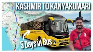 KASHMIR to KANYAKUMARI in VOLVO Bus  Indias Longest Bus Journey  4100 Kms - 5 Days #kashmir #k2k