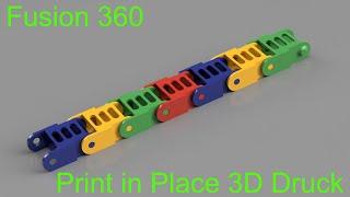 Print in Place Fusion 360 Tutorial Deutsch Schleppkette