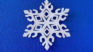 How simple and beautiful to cut a snowflake out of paper.#Snowflakes  #snowflakes of paper