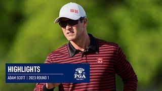 Adam Scott Shoots a 2-Under 68  Round 1  2023 PGA Championship