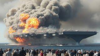 Today a US aircraft carrier carrying secret ammunition was destroyed by elite Russian forces