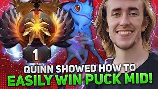 QUINN showed how to EASILY WIN by playing on the PUCK MID 10K MMR GAME THIS IS BEST GAME ON PUCK?