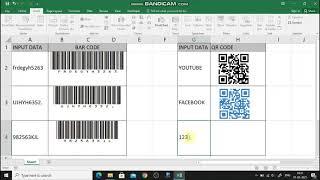 How to create QR Code in Excel  How to create BAR Code in Excel  BARCODE & QR Code in Excel 