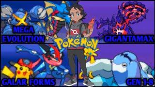 Pokemon gba rom hacks 2024 With Mega Evolution Gigantamax Galar forms Gen 1-8 & More