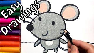 How to Draw Cute Mouse  Easy Drawings