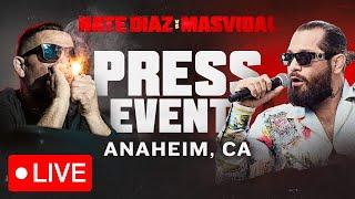 Nate Diaz vs Jorge Masvidal PRESS EVENT LIVE