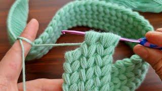 Super Easy Hairband Knitting Model - Tığ İşi Çok Guzel Örgü Saç Bandı Modeli Yapımı