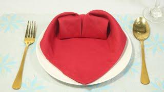 THE HEART TABLE NAPKIN FOLDING #TUTORIAL