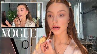 Following Hailey Biebers Vogue Makeup Routine...